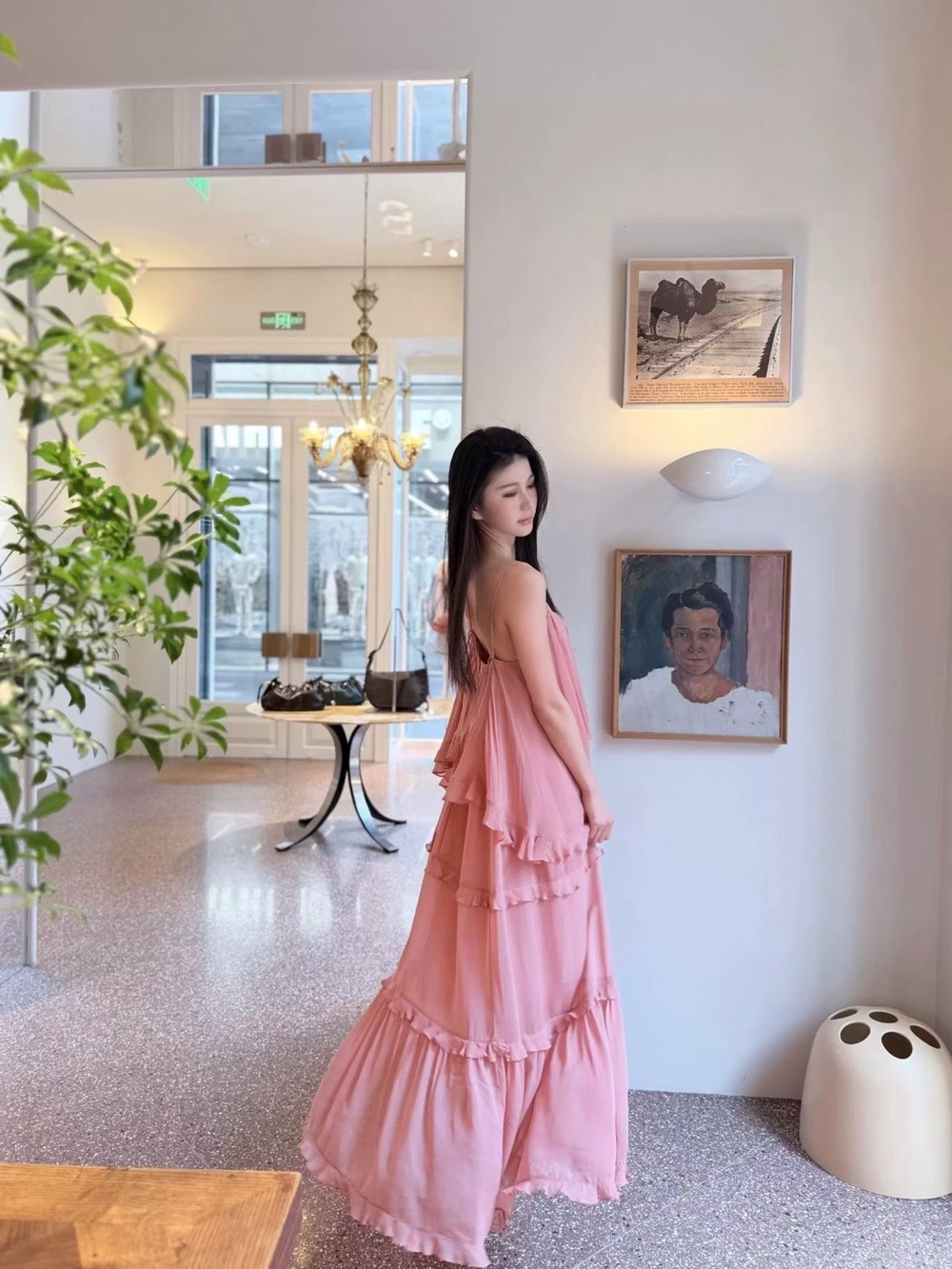 NWOT Zimmermann Women’s Pink Tiered Ruffle Maxi Dress, Size AU 2 = M - Picture 6 of 8
